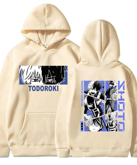 New Fashion Todoroki Shoto Pullover Long Sleeve Sports Hoodie Women Men Anime Sweatshirt Pullover Tops