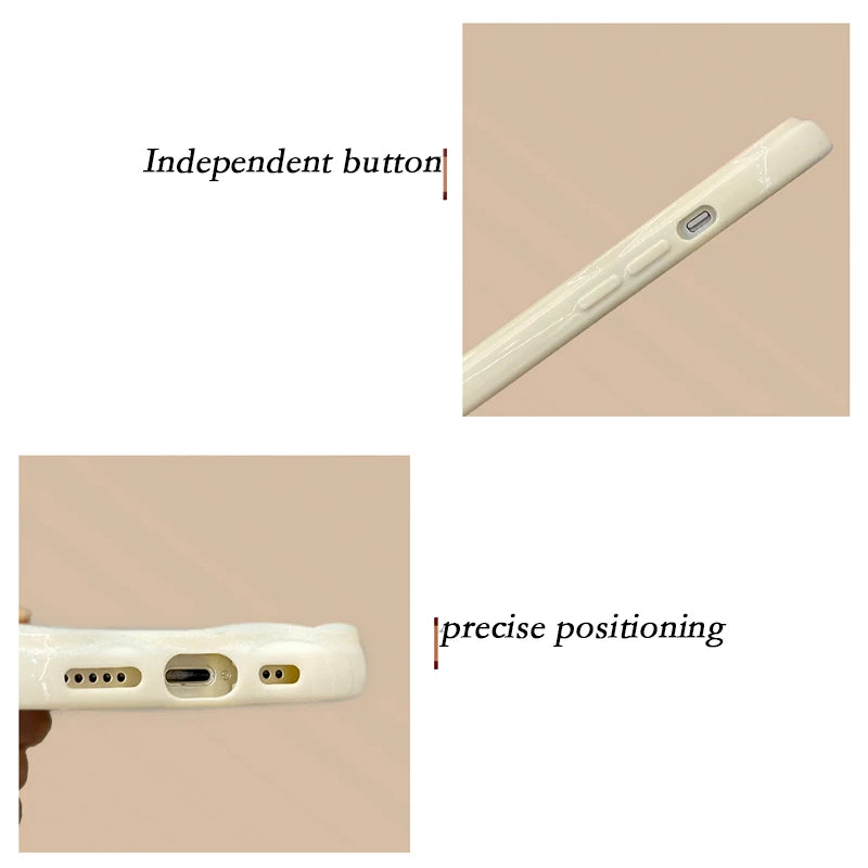 Doraemon Soft Silicone Wavy Case – Cute Cartoon iPhone 6–15 Pro Max Cover