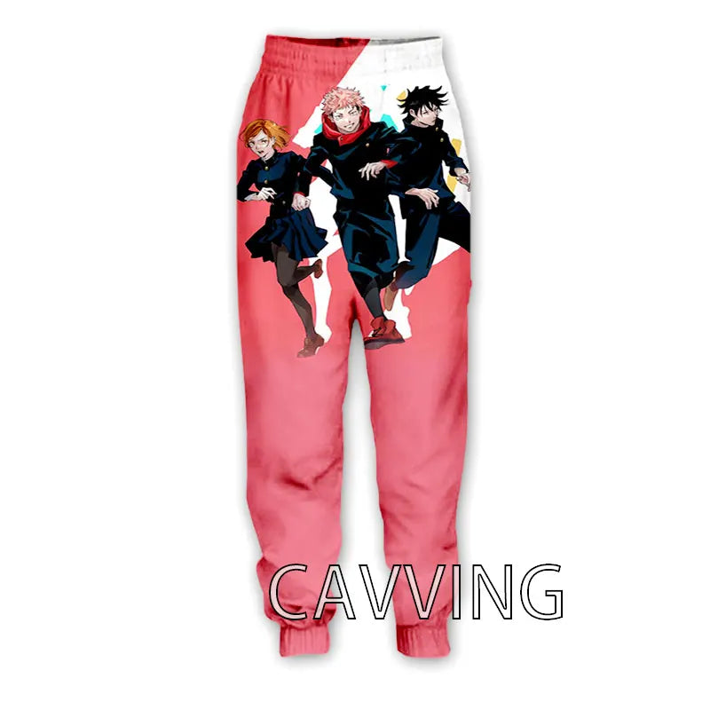 New Fashion 3D Print Anime Jujutsu Kaisen Casual Pant Sport Sweatpants Straight Pants Jogging Pants Trousers for Women/Men