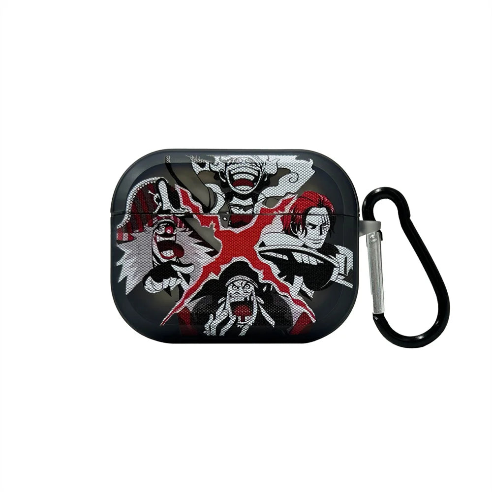 New Anime One Piece Luffy Gear 5th Earphone Case For AirPods 3 3rd 4 Pro Pro2 Headphone Bluetooth Wireless Headset Clear Cover