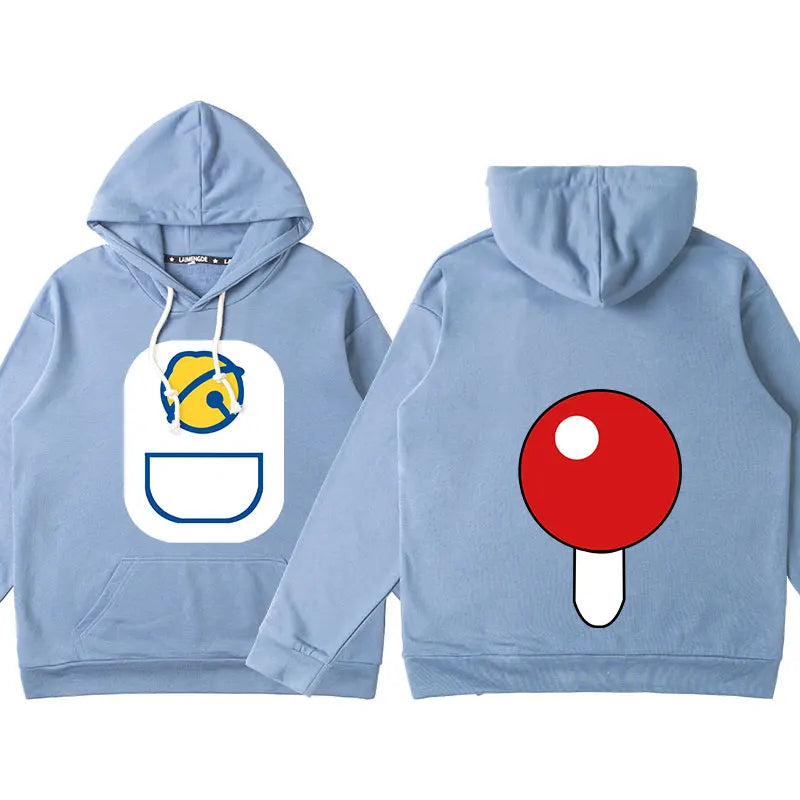 Doraemon Anime Hoodie – Cute Couple & Teen Pullover Jacket
