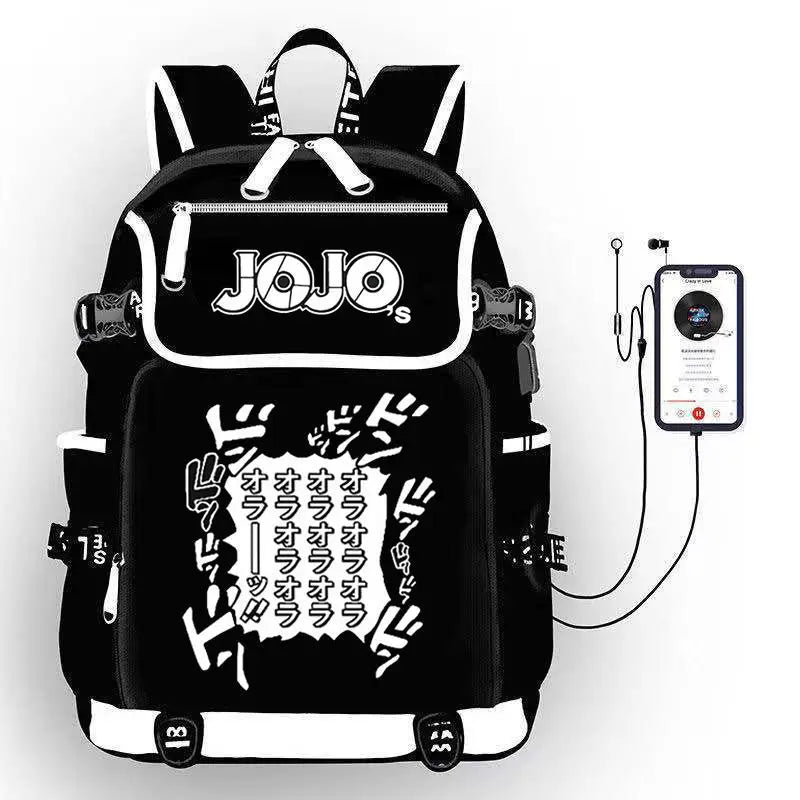 JoJo's Bizarre Adventure Anime Backpack Student School Shoulder Bag Large Capacity Youth Outdoor Travel Backpack Fashion Gift