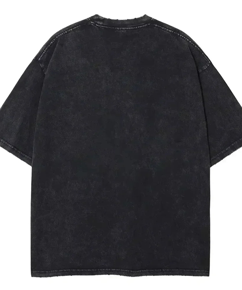 Kaiju No.8 Wash Vintage Vintage T-shirt for Men and Women Kaiju No.8 Print Summer Fashion Casual Short Sleeve