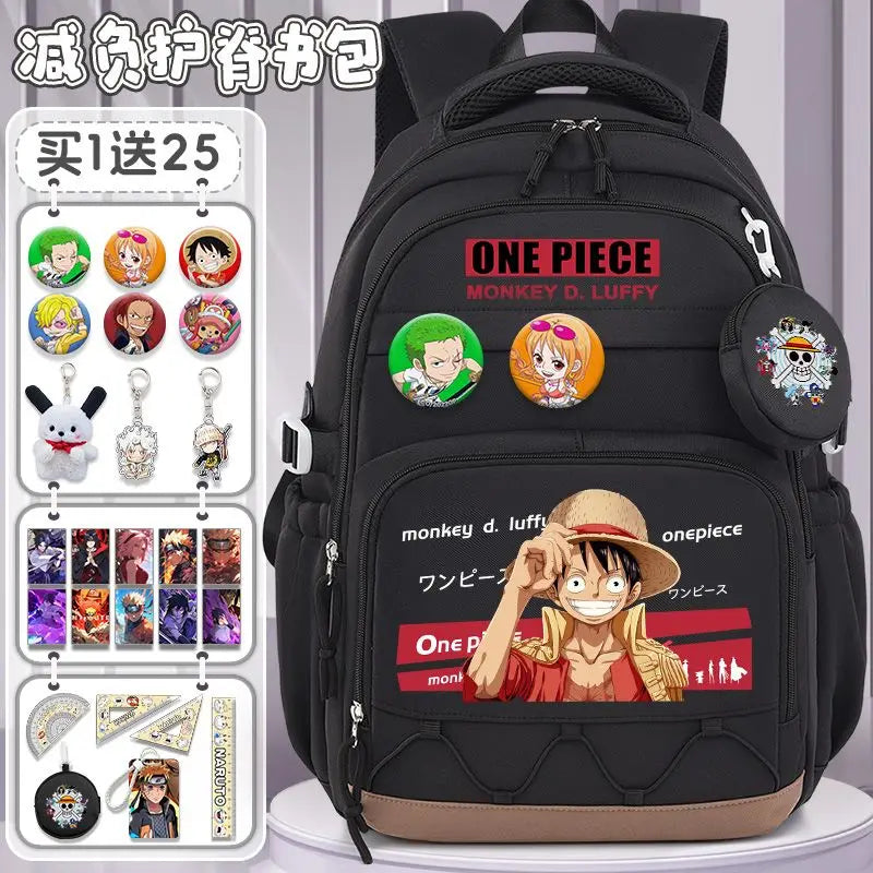 One Piece Luffy Backpack – Large Canvas School & Travel Bag