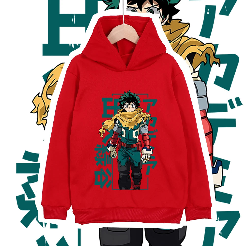 Kids Izuku Midoriya Anime Cotton Hoodie – My Hero Academia Pullover Sweatshirt 5