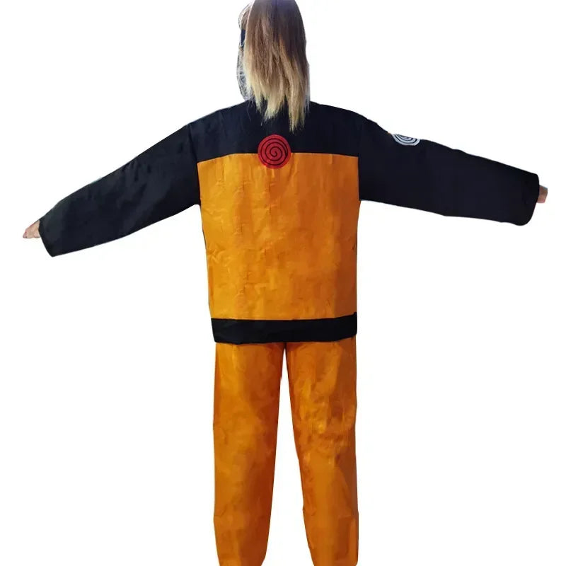 Anime Naruto Shippuden Uzumaki Cosplay Costume Set – Jacket, Pants & Wig for Adults & Kids 3
