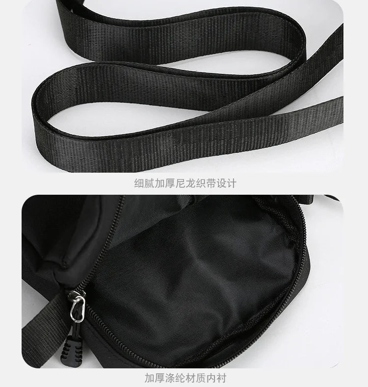 One Piece Men Shoulder Bag Anime Luffy Zoro Boy Oxford Cloth Crossbody Zipper Messenger Bags Outdoor Travel Small Phone Pouch