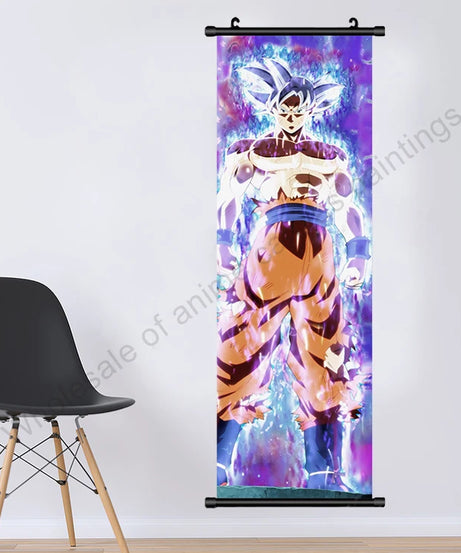 Dragon Ball Z Hanging Canvas Scroll – Goku, Vegeta & Frieza Anime Wall Art