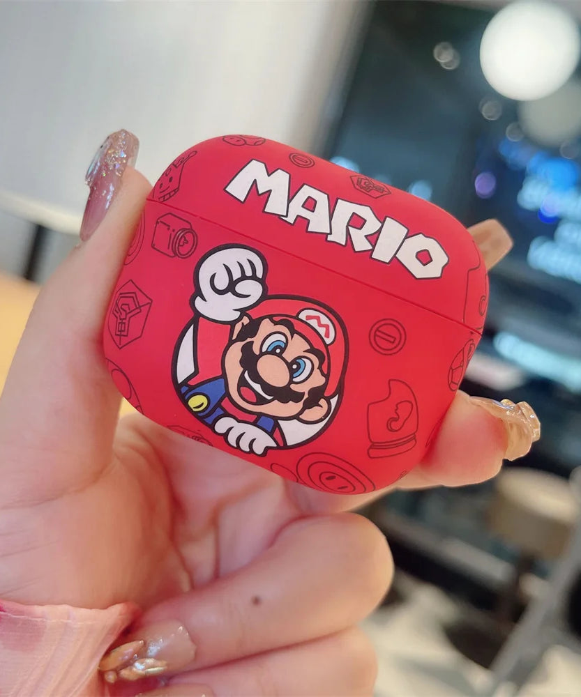 Cute Marios Earphone Cases For Airpods 2 3rd 4 Pro Pro2 Bluetooth Wireless Headphone Charging Cover