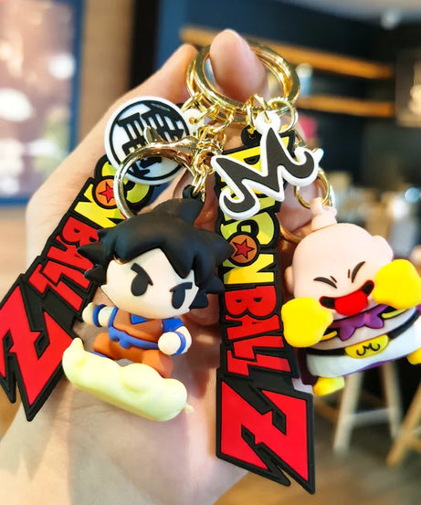 Dragon Ball Sun Wukong Keychain 3D Doll Pendant Handmade Backpack Accessories Creative Keychain Shoulder Bag Decoration Supplies