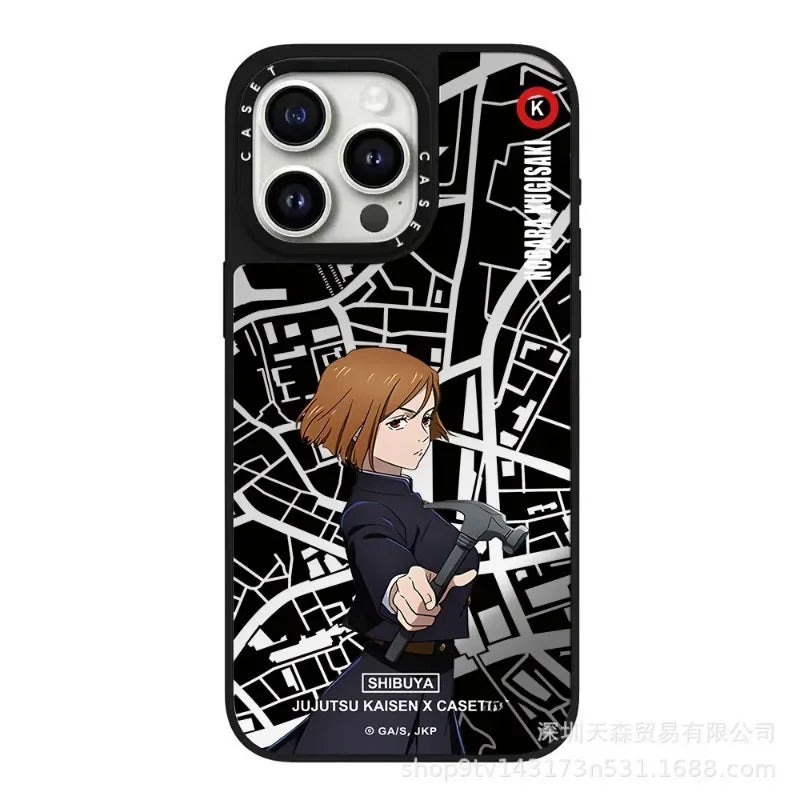 Jujutsu Kaisen Mirror Phone Case – Anti-Fall Anime iPhone 16 Pro Max