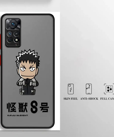 Cute Kaiju No. 8 Matte Phone Case – Xiaomi Redmi Note 8–14 Series