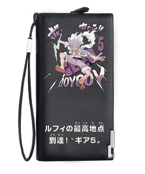 One Piece Luffy Ace Anime Peripheral Zipper New PU Wallet Handsome Personality Boy Print Coin Purse Short Card Pack Holiday