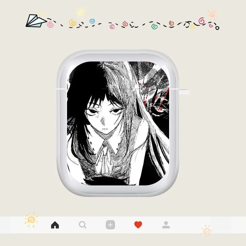 Transparent Bluetooth Earphone Case Anime Chainsaw Man for AirPods Pro2 4 3 Bluetooth Earphone Transparent Case Gifts