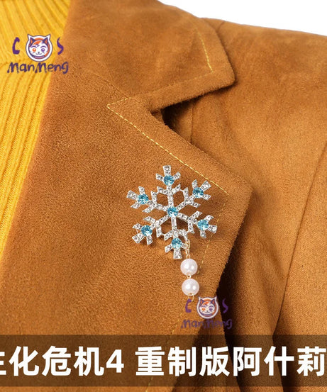 Game Resident 4 Remake Ashley Graham Evil Cosplay Costume Shoes Orange Jacket Coat Halloween Carnival Party Role Disguise Clothe