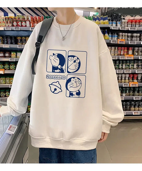 Doraemon Pullover Sweatshirt – Unisex Cartoon Hoodie