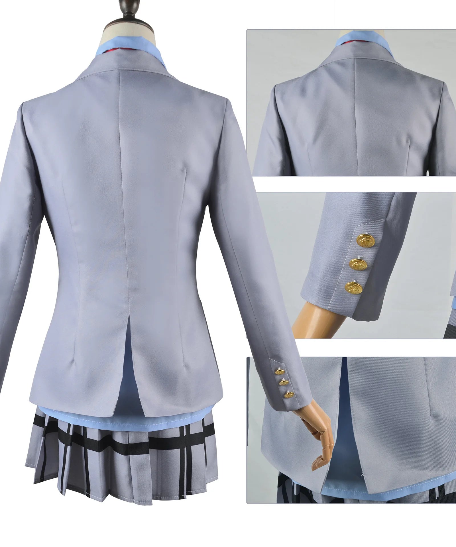 Anime Your Lie in April Miyazono Kaori Cosplay Costumes Arima Kousei Synthetic Wigs Pants Coat Jacket Skirt School Uniform Girls