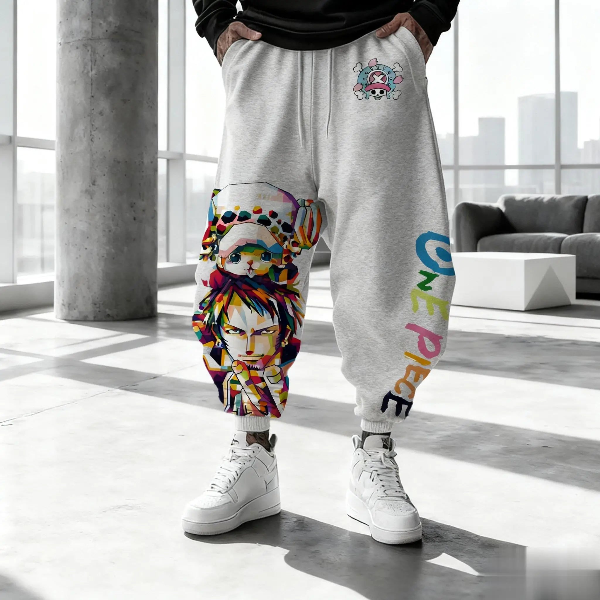 One Piece Anime Pants Men Chopper Zoro Print Streetwear Casual HipHop Trousers Joggers Sweatpants Y2k Fashion Winter Autumn