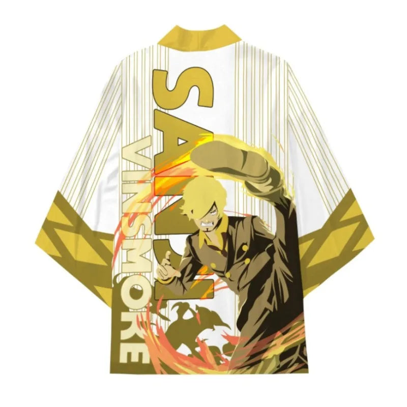 New Anime ONE PIECE Kimono Cape Cosplay Clothing 3D Printing Comics Casual Cardigan Jacket Men and Women Birthday Gifts