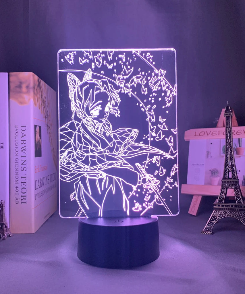 Manga 3d Light Kimetsu No Yaiba for Bedroom Decor Night Light Birthday Gift Table Lamp Anime Demon Slayer Mitsuri Kanroji Figure