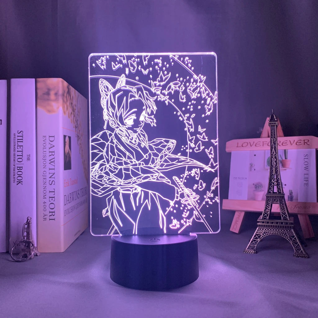 Manga 3d Light Kimetsu No Yaiba for Bedroom Decor Night Light Birthday Gift Table Lamp Anime Demon Slayer Mitsuri Kanroji Figure