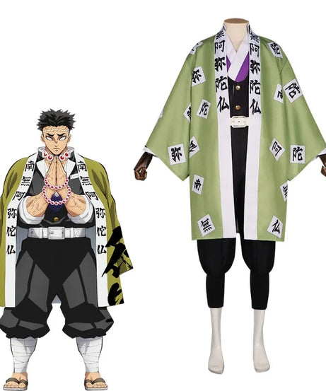 Demon Slayer Anime Peripheral Makomo Kanroji Mitsuri Kokushibo Nakime Costume  Style Kimono Cos Outfit Halloween Party