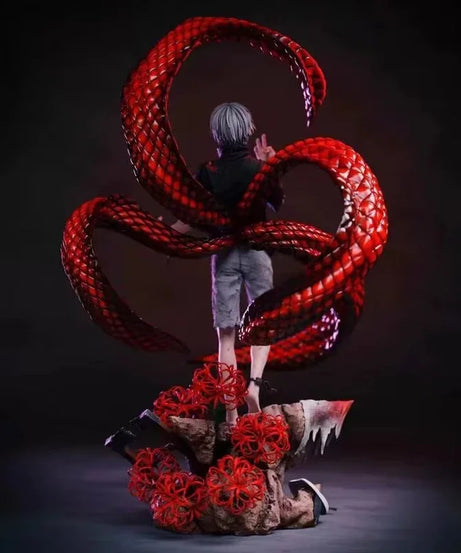 Tokyo Ghoul Figurine Kaneki Ken Action Figure 39cm Pvc Gk Statue Model Changeable Head Ornament Collection Desk Decoration Gifts