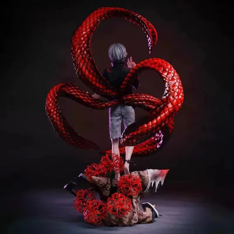 Tokyo Ghoul Figurine Kaneki Ken Action Figure 39cm Pvc Gk Statue Model Changeable Head Ornament Collection Desk Decoration Gifts