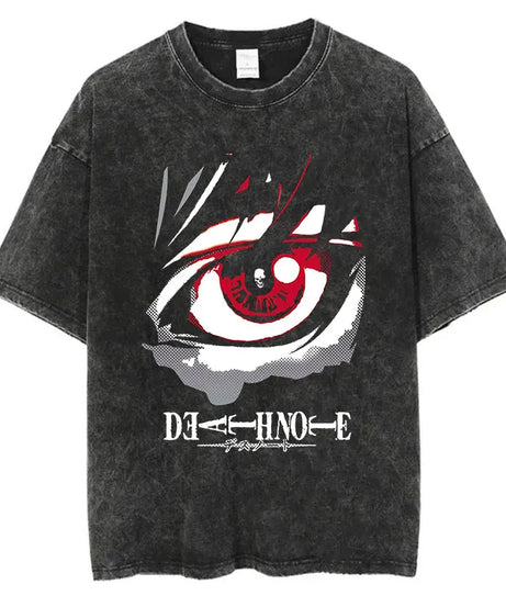 Death Note Oversized Vintage T-Shirt – Anime Streetwear Summer Cotton Tee