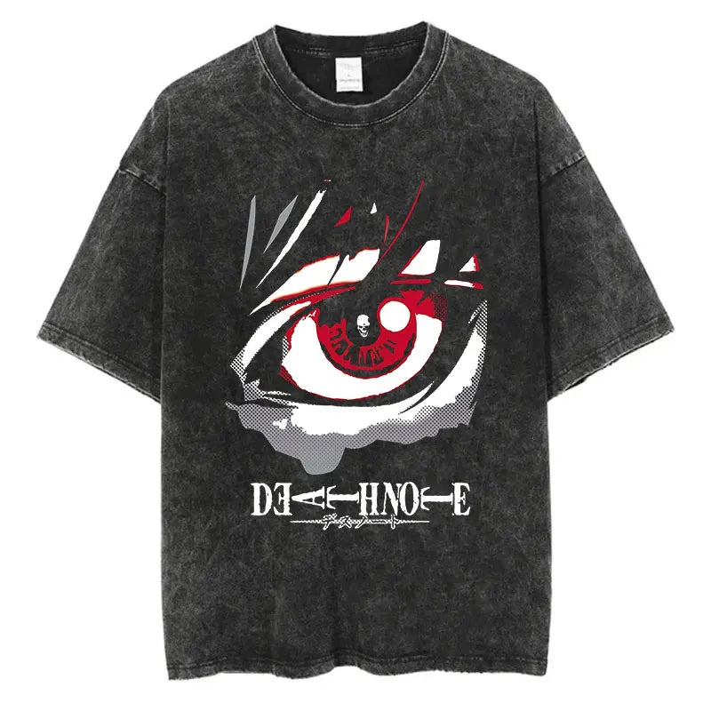 Death Note Oversized Vintage T-Shirt – Anime Streetwear Summer Cotton Tee