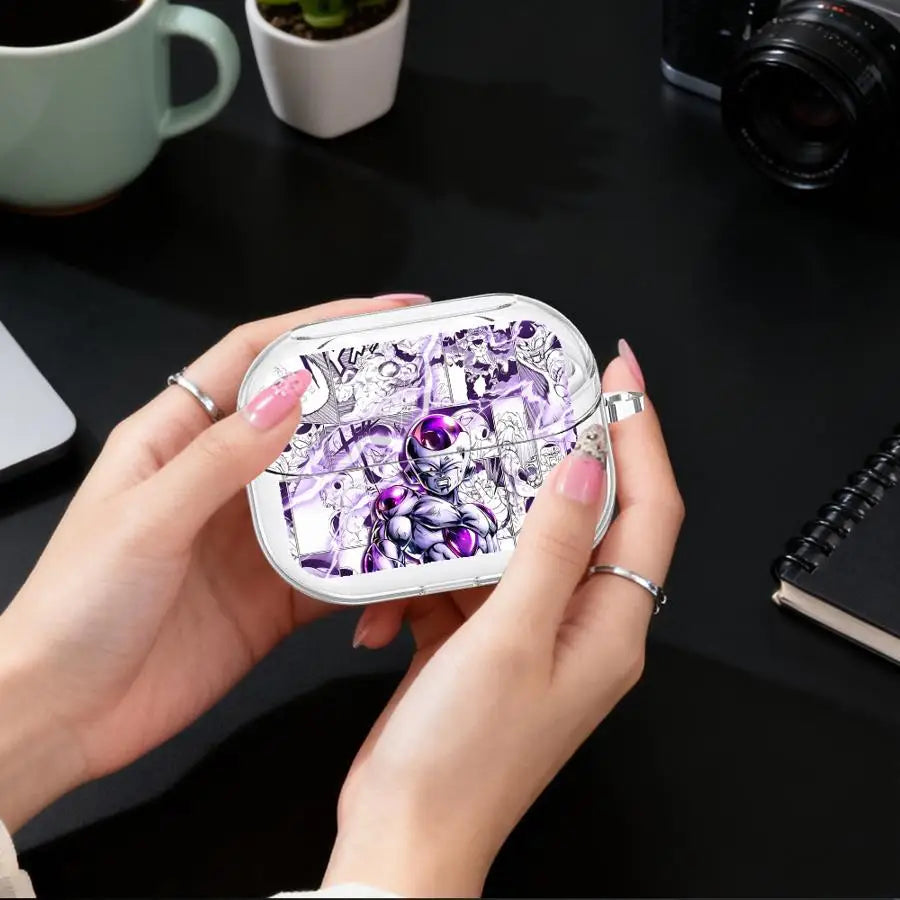 Case For Samsung Galaxy Buds 4 Pro 2 2Pro 4Pro Live 3 FE 3Pro Clear Earphone Cases Cover With Hook Son Gokus And Frieza