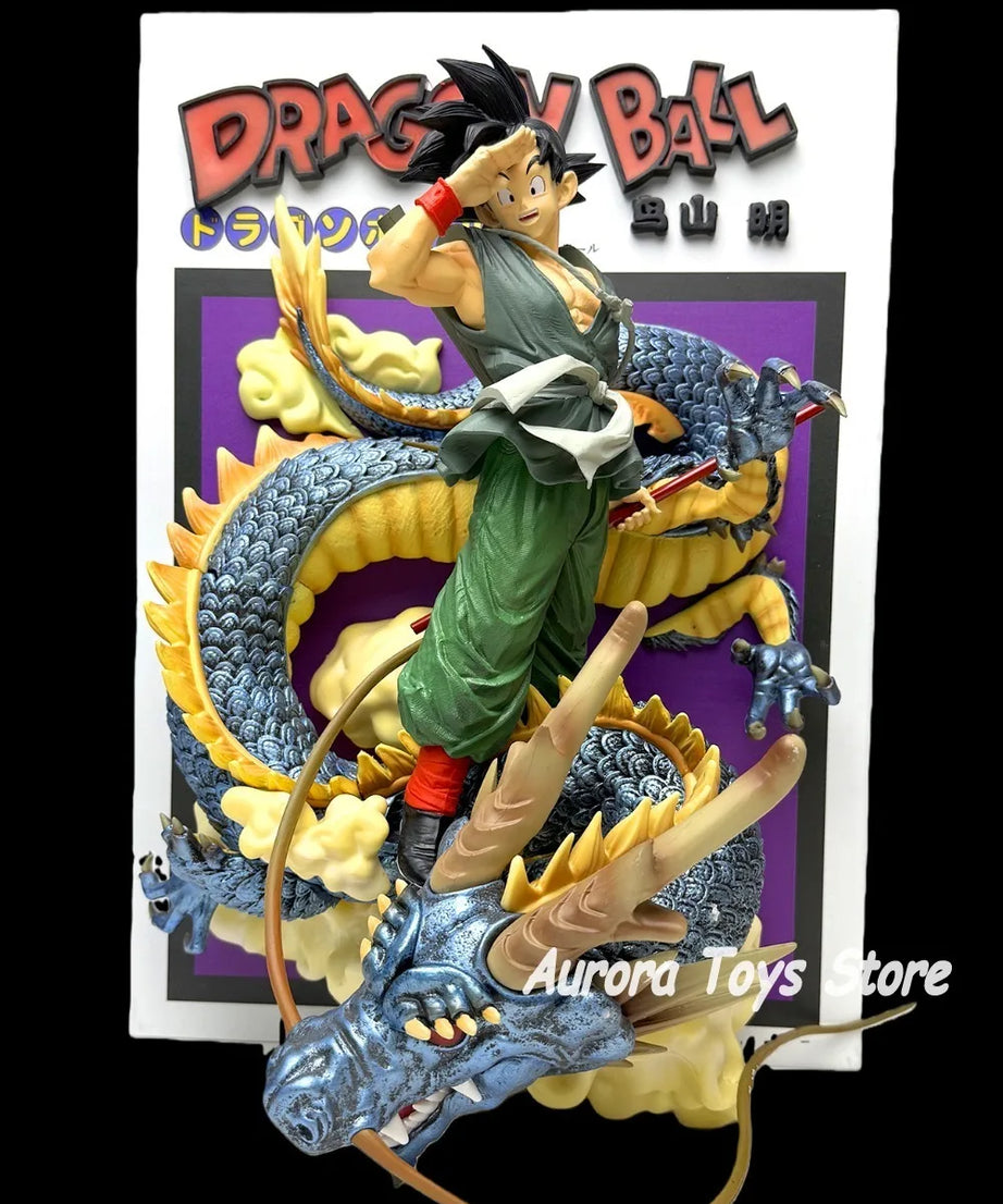 44.5cm/17.52in Anime Dragon Ball Figure Title Page Shenron Goku Action Figures PVC Statue Model Collectible Decoration Toy Gifts