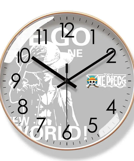 One Piece Wall Clock – Luffy, Zoro & Chopper Silent Quartz Anime Home Decor