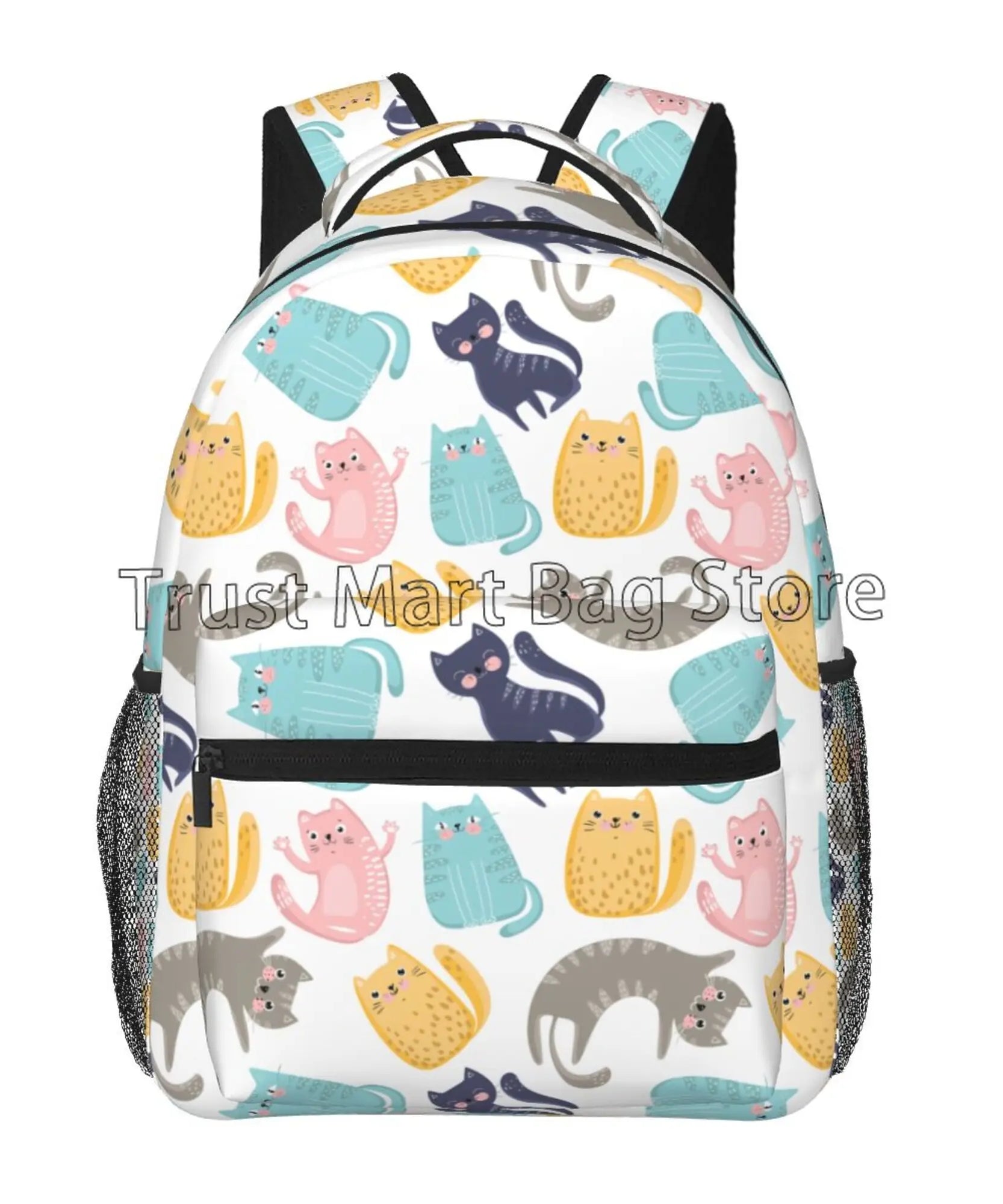 Anime Neko Atsume Women Backpack Mochila for Girls Boys Travel Rucksack Cute Cat Printing Shoulder Bag for Teenages