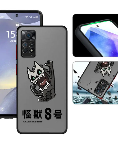 Cute Kaiju No. 8 Matte Phone Case – Xiaomi Redmi Note 8–14 Series