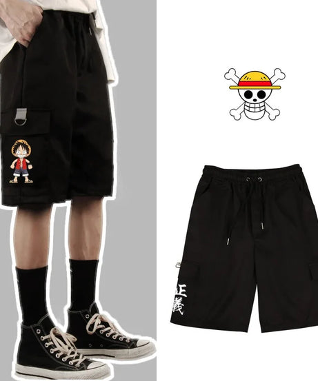ONE PIECE Chopper White Beard Tooling Shorts Sweatpants Anime Two-dimensional Trend Five-point Casual Pants for Men and Women