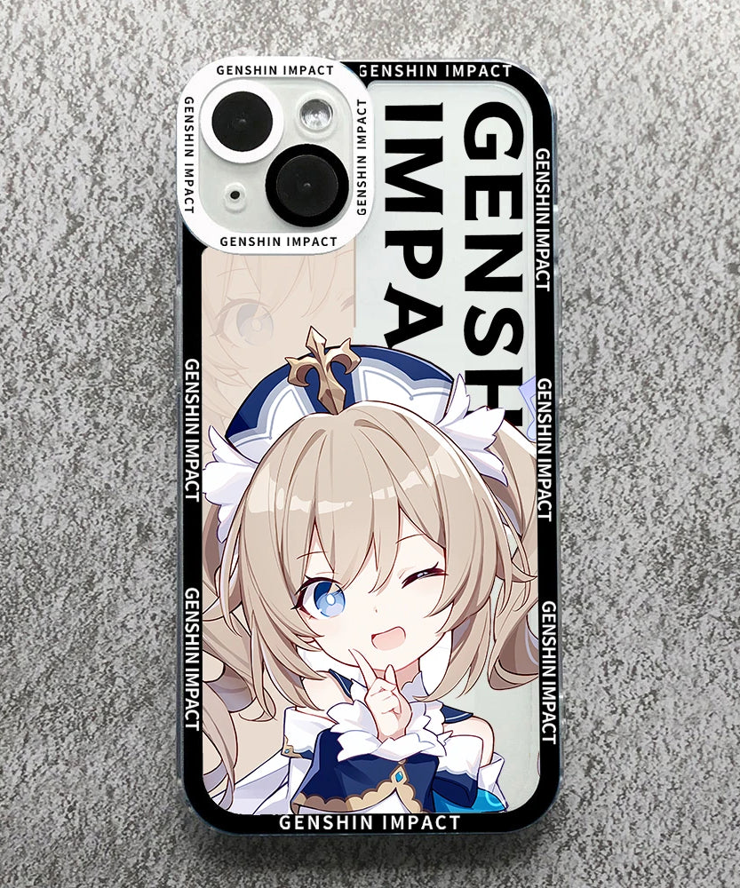 Anime Genshin Impact Anime Phone Case For Samsung S 20 21 22 23 PLUS S 23 24 ULTRA S21 FE Clear Soft Silicone TPU Cover