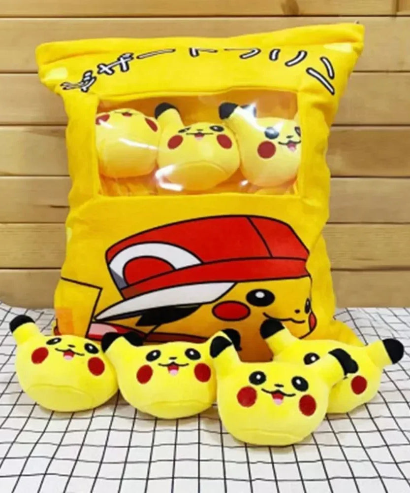 Pokémon Pikachu & Eevee Plush Pillow Cover – Cute Anime Cushion for Home & Office