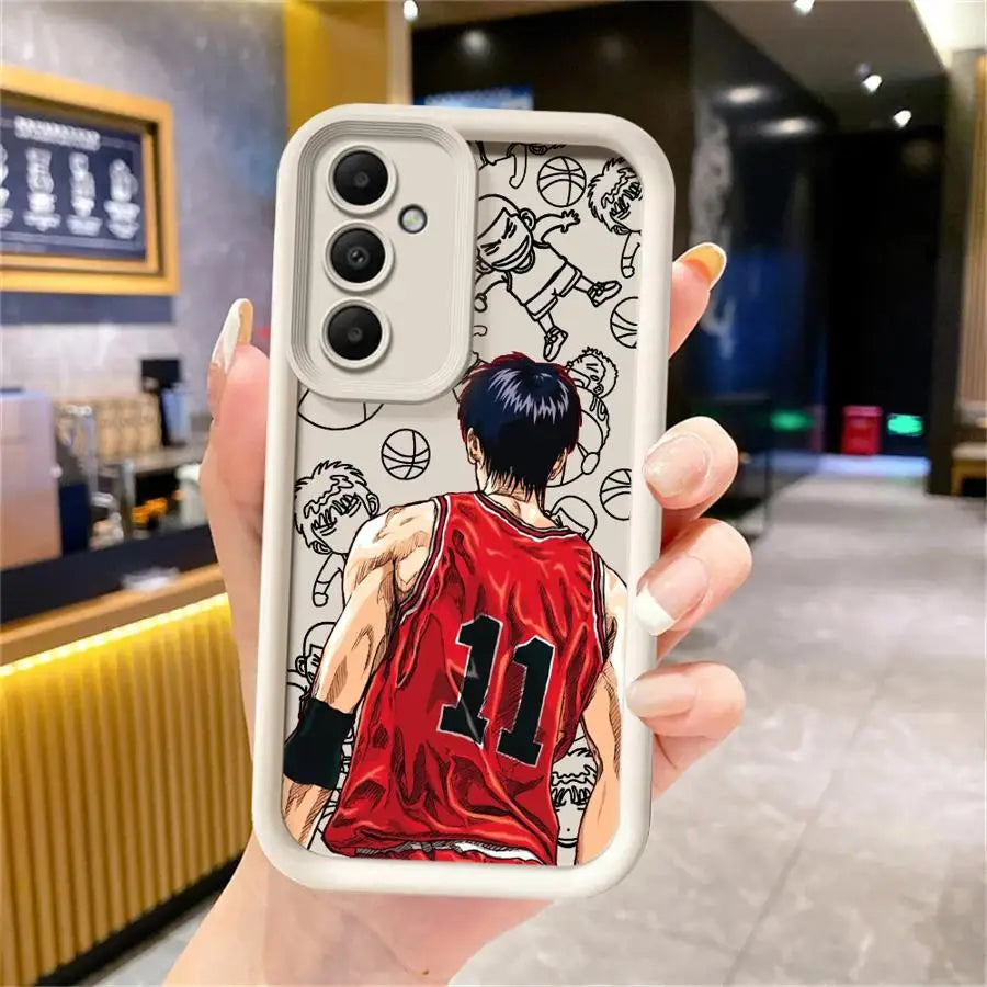 Slam Dunk Anime Phone Case – Soft Cover for Samsung Galaxy A15–A55 (4G/5G)