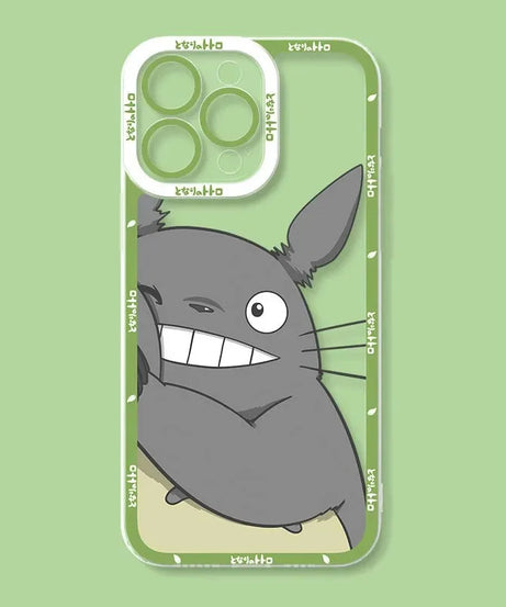 Cute T-TotoroS Phone Case For iPhone 16 Pro Max 15 14 Plus 13 12 11 Pro XR XS X 8 7 SE 2020 Soft Silicone Clear Cover
