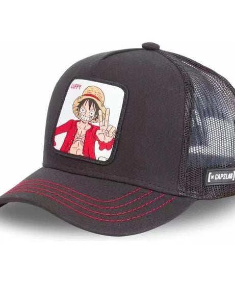 New One Piece Luffy Zoro Summer Travel Peaked Men's Embroidery Hip-Hop Style Sun Visor Adjustable Trucker Mesh Cap