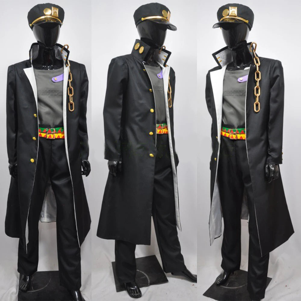 Jotaro Kujo Cosplay Costume – Part 3 Stardust Crusaders Black Outfit Uniform 2