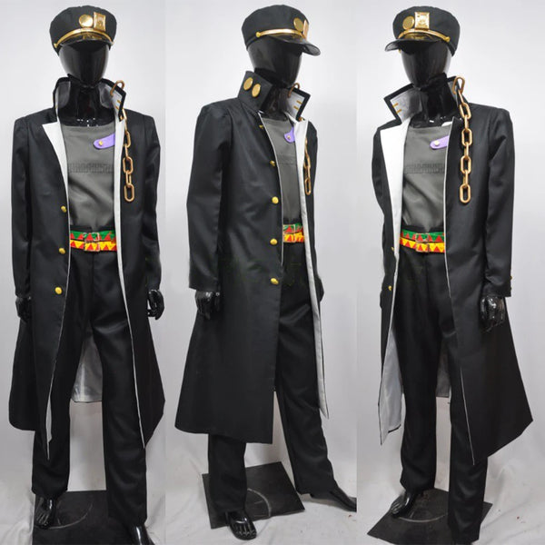 Jotaro Kujo Cosplay Costume – Part 3 Stardust Crusaders Black Outfit Uniform