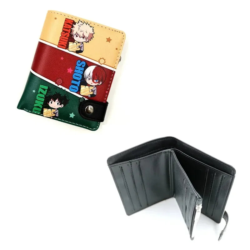My Hero Academia Todoroki Shoto Men's Anime Wallet Midoriya Izuku PU Leather Purse