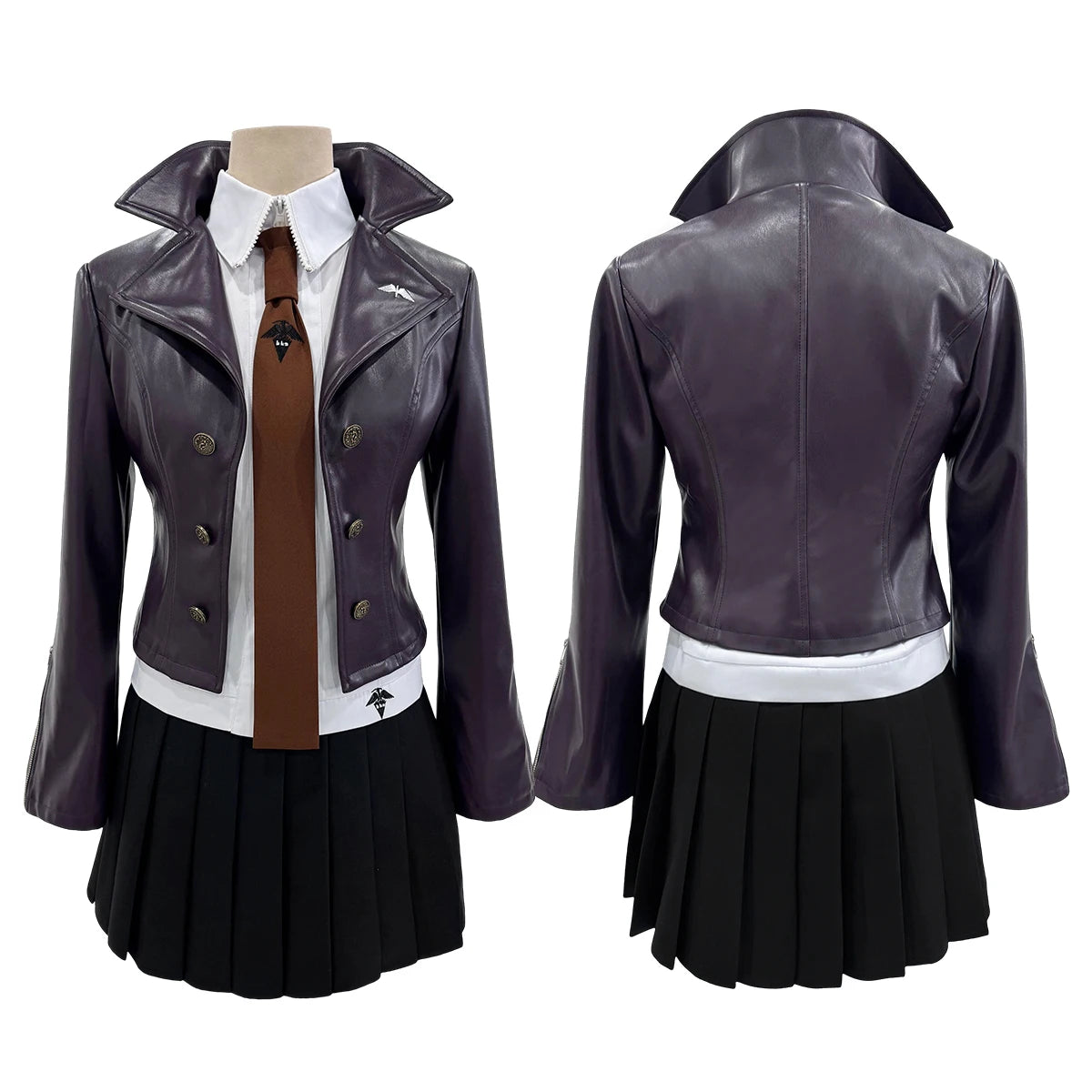 HOLOUN Danganronpa Game Trigger Happy Havoc Kirigiri Kyoko Cosplay Costume Jacket Skirt Shirt Belt Gloves