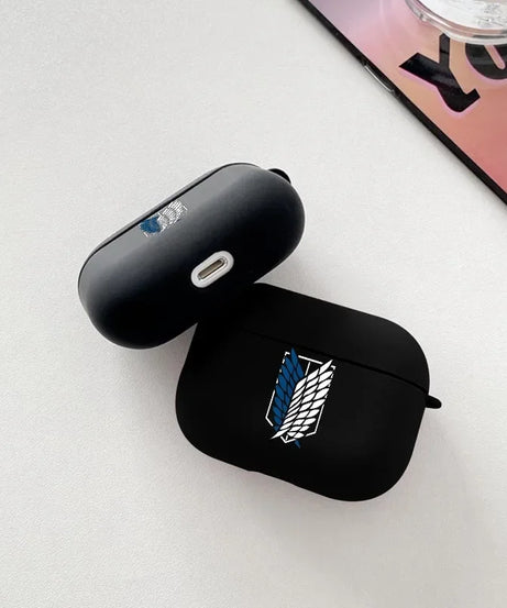 Attack On Titan Anime Earphone Cover For Apple Airpods 1 2 Case Wireless Bluetooth For air pods pro Soft Silicon Cases