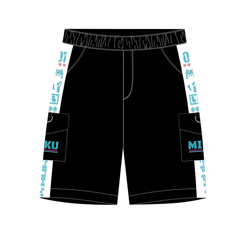 New Hot Sale Pant Anime Mikuu Men Women Cotton Casual Pants Black Pants Men Cargo Pants Sweatpant Fashion shorts Unisex