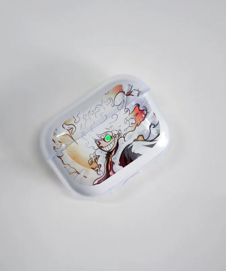 Luffy Gear 5 Glowing eyes One Piece Earphone Phone Case for Apple AirPods 1 2 3 Pro 4 Pro2 2nd Cartoon headset headphone Cover