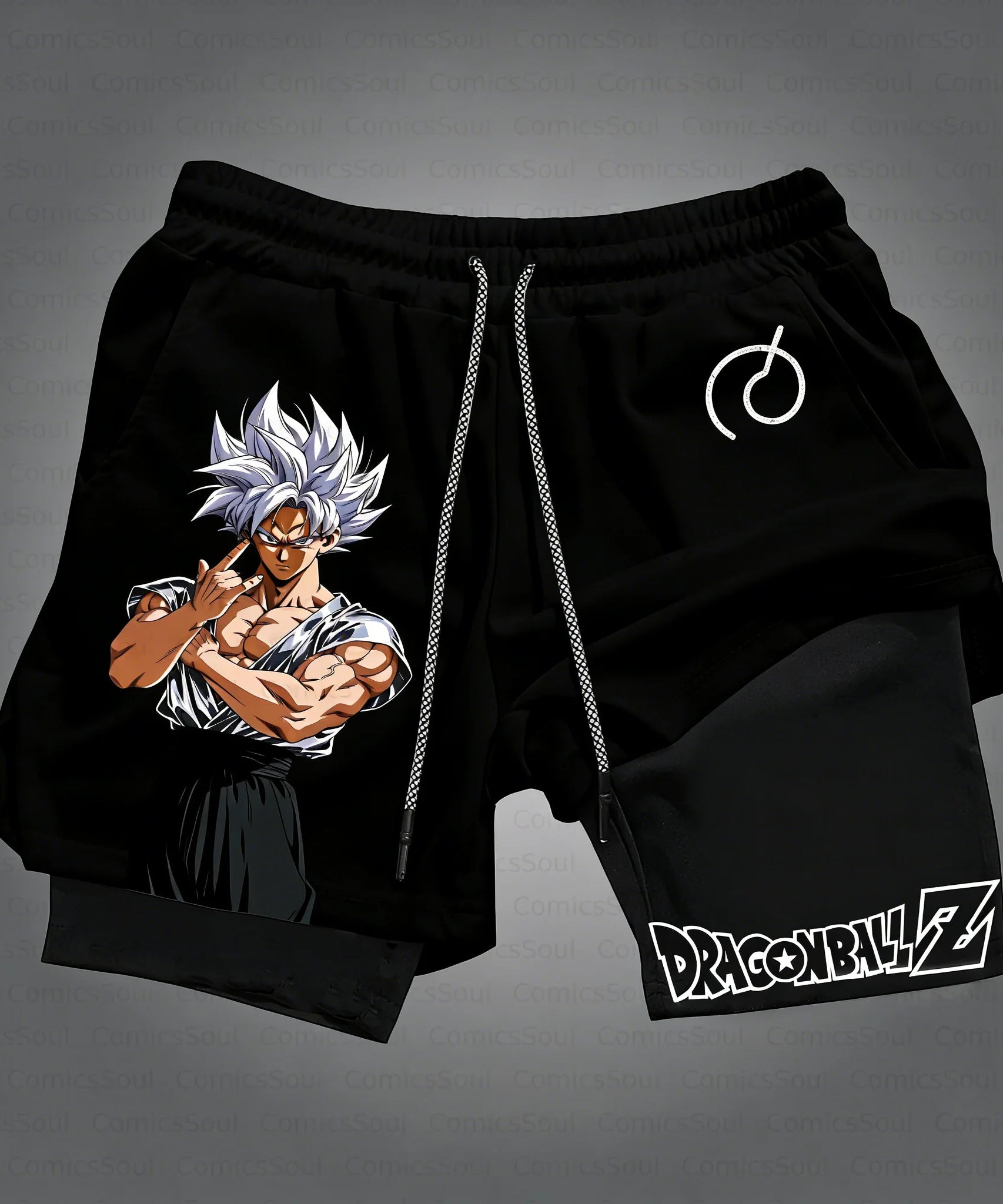 Dragon Ball Anime Men's Shorts Sportswear Quick Dry Gym Pants Double-layer 2 in 1 Shorts Y2k Summer Breathable Streetwear