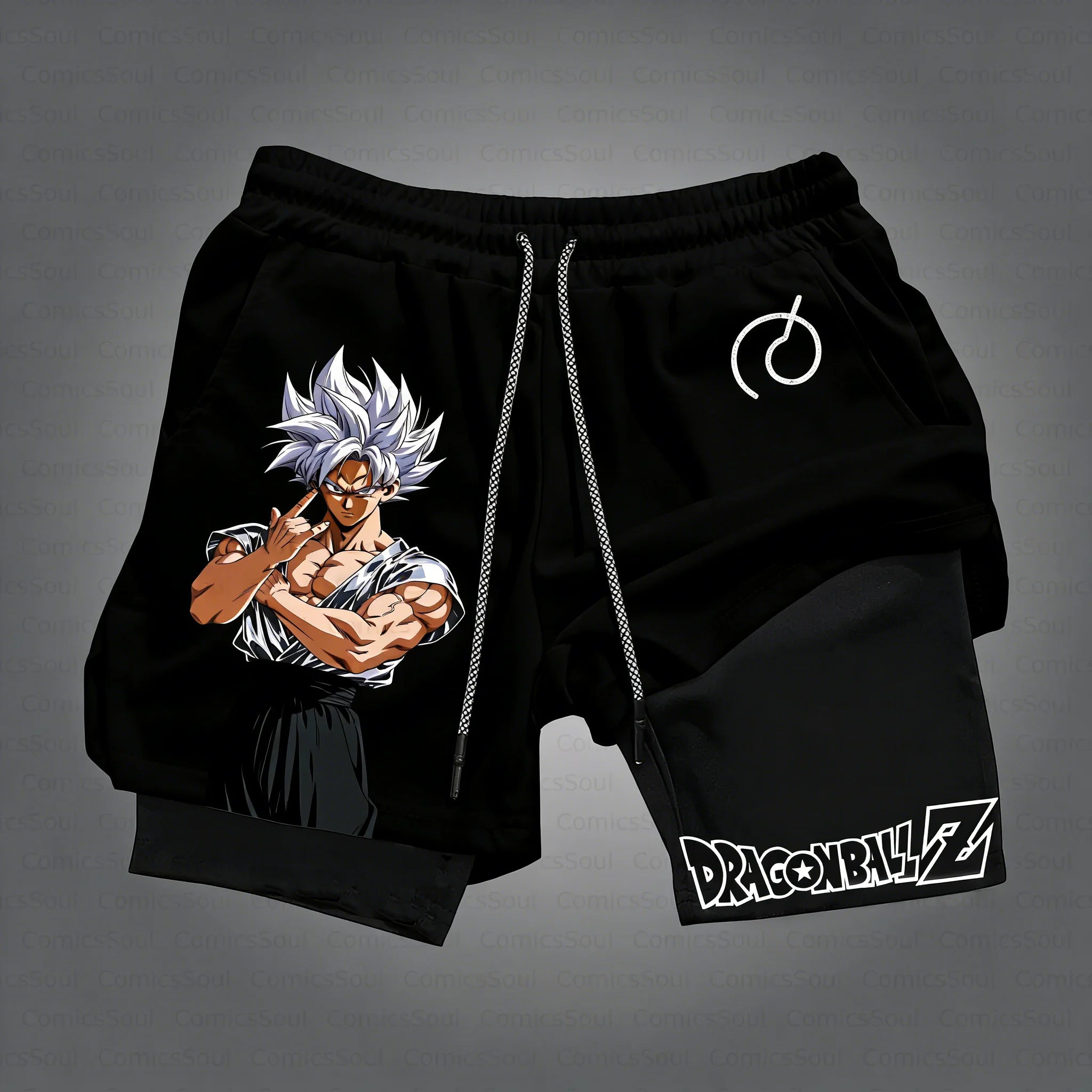 Dragon Ball Anime Men's Shorts Sportswear Quick Dry Gym Pants Double-layer 2 in 1 Shorts Y2k Summer Breathable Streetwear